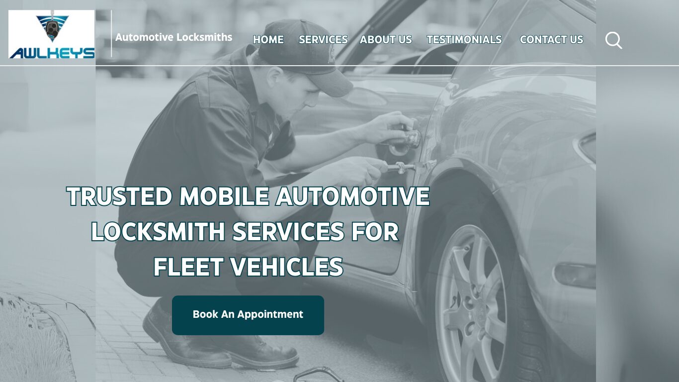 Auto locksmith website home page design