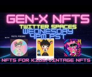 Modular design for an announcement of Twitter Spaces for Gen-X NFT
