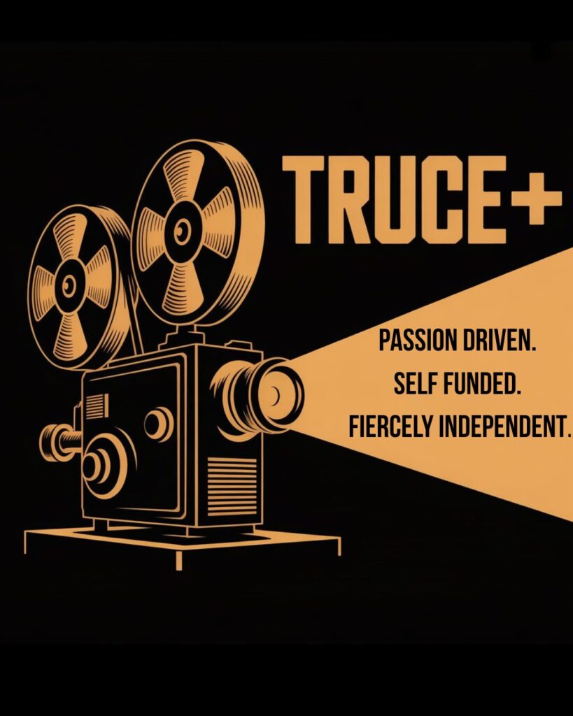 Black & gold camera with spotlight